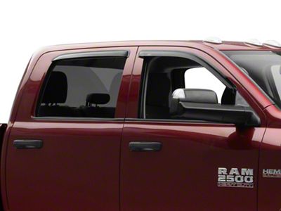 Ventvisor Window Deflectors; Front and Rear; Dark Smoke (10-24 RAM 3500 Crew Cab)