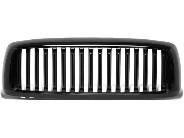 Vertical Style Upper Replacement Grille; Black (03-05 RAM 3500)