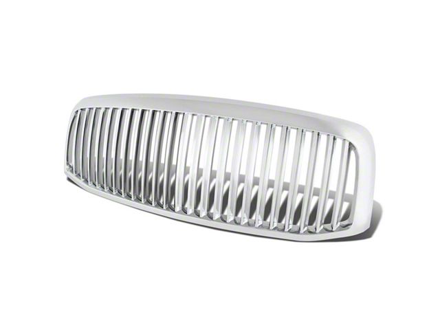 Vertical Style Upper Replacement Grille; Chrome (06-09 RAM 3500)
