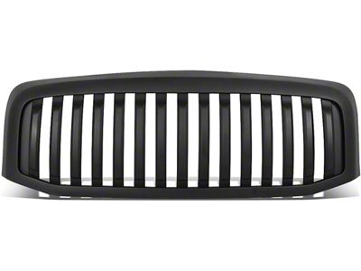 Vertical Style Upper Replacement Grille; Matte Black (07-09 RAM 3500)