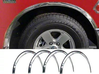 Wheel Well Fender Trim Molding; Stainless Steel (10-18 RAM 3500 SRW w/o OE Fender Flares)
