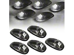 White LED Roof Cab Lights; Black (99-02 RAM 3500)