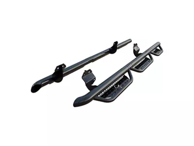 Ranch Hand Legend Series 6-Step Wheel to Wheel Side Step Bars; Gloss Black (15-25 F-150 SuperCab w/ 6-1/2-Foot Bed)