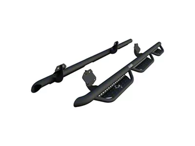 Ranch Hand Midnight Series 6-Step Wheel to Wheel Side Step Bars; Matte Black (15-25 F-150 SuperCab w/ 6-1/2-Foot Bed)