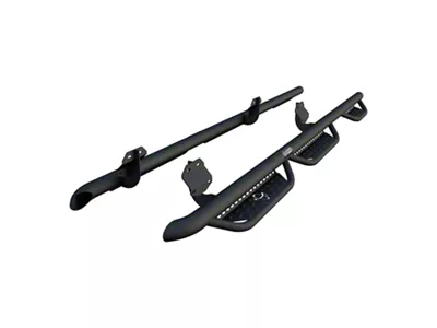 Ranch Hand Midnight Series 6-Step Wheel to Wheel Side Step Bars; Matte Black (15-25 F-150 SuperCab w/ 8-Foot Bed)