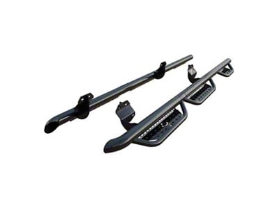 Ranch Hand Legend Series 6-Step Wheel to Wheel Side Step Bars; Gloss Black (17-25 F-250 Super Duty SuperCab w/ 8-Foot Bed)