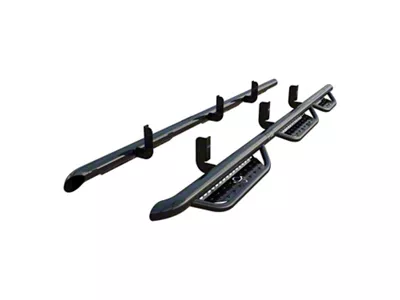 Ranch Hand Legend Series 6-Step Wheel to Wheel Side Step Bars; Gloss Black (99-16 F-250 Super Duty SuperCrew w/ 6-3/4-Foot Bed)