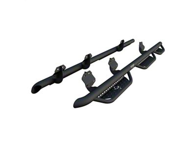 Ranch Hand Midnight Series 6-Step Wheel to Wheel Side Step Bars; Matte Black (17-25 F-250 Super Duty SuperCrew w/ 6-3/4-Foot Bed)