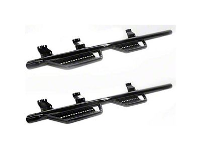 Ranch Hand 4-Step Wheel to Wheel Side Step Bars; Black (17-24 F-350 Super Duty SuperCab w/ 8-Foot Bed)
