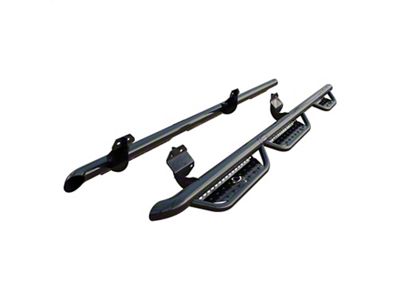 Ranch Hand Legend Series 6-Step Wheel to Wheel Side Step Bars; Gloss Black (17-25 F-350 Super Duty SuperCab w/ 8-Foot Bed)