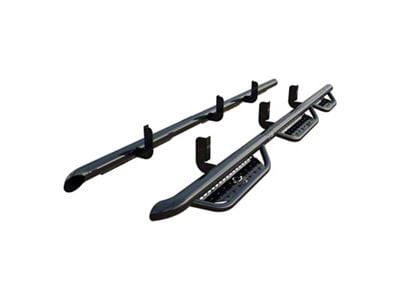 Ranch Hand Legend Series 6-Step Wheel to Wheel Side Step Bars; Gloss Black (99-16 F-350 Super Duty SuperCrew w/ 6-3/4-Foot Bed)