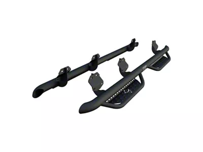 Ranch Hand Midnight Series Cab Length Side Step Bars; Matte Black (17-25 F-350 Super Duty SuperCrew)