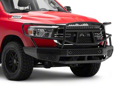 Ranch Hand Midnight Series Front Bumper with Grille Guard (19-24 RAM 1500, Excluding EcoDiesel, Rebel & TRX)