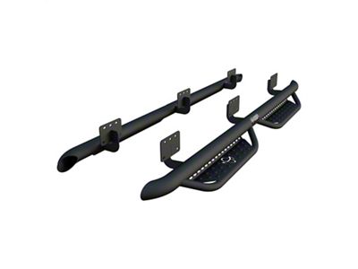 Ranch Hand Midnight Series Cab Length Side Step Bars; Matte Black (19-25 RAM 1500 Crew Cab)