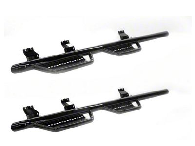 Ranch Hand Legend Series 4-Step Wheel to Wheel Side Step Bars; Gloss Black (10-18 RAM 2500 Mega Cab)