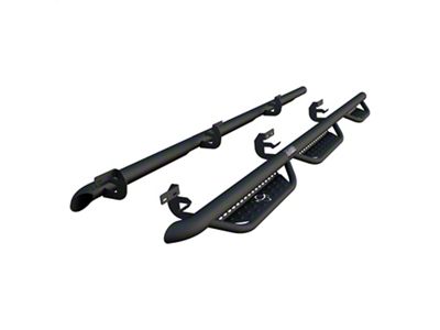 Ranch Hand Midnight Series 6-Step Wheel to Wheel Side Step Bars; Matte Black (10-25 RAM 2500 Mega Cab)