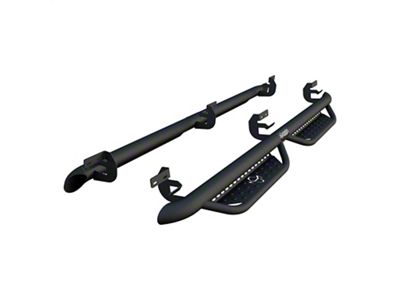Ranch Hand Midnight Series Cab Length Side Step Bars; Matte Black (10-25 RAM 3500 Crew Cab)