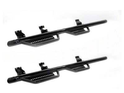 Ranch Hand Legend Series 4-Step Wheel to Wheel Side Step Bars; Gloss Black (14-18 Sierra 1500 Crew Cab w/ 6.50-Foot Standard Box)