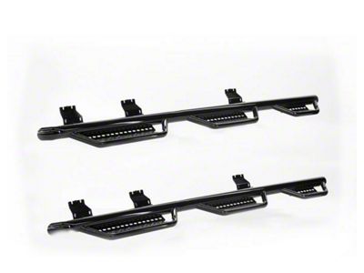 Ranch Hand Legend Series 6-Step Wheel to Wheel Side Step Bars; Gloss Black (14-18 Sierra 1500 Crew Cab w/ 6.50-Foot Standard Box)