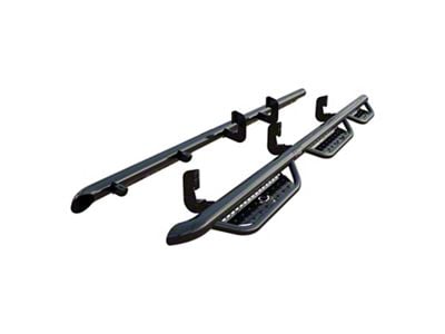 Ranch Hand Legend Series 6-Step Wheel to Wheel Side Step Bars; Gloss Black (14-18 Sierra 1500 Crew Cab w/ 6.50-Foot Standard Box)