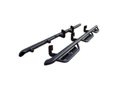Ranch Hand Legend Series 6-Step Wheel to Wheel Side Step Bars; Gloss Black (11-19 Sierra 3500 HD Crew Cab w/ 6.50-Foot Standard Box)