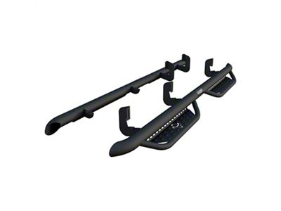 Ranch Hand Midnight Series Cab Length Side Step Bars; Matte Black (07-19 Sierra 3500 HD Crew Cab)