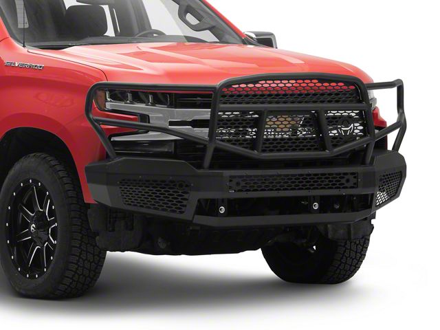 Ranch Hand Midnight Front Bumper with Grille Guard (19-21 Silverado 1500, Excluding Diesel)