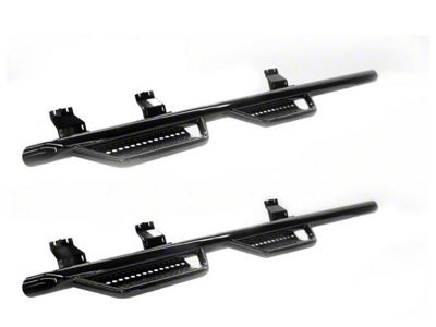 Ranch Hand Legend Series 4-Step Wheel to Wheel Side Step Bars; Gloss Black (07-14 Silverado 2500 HD Crew Cab w/ 6.50-Foot Standard Box)
