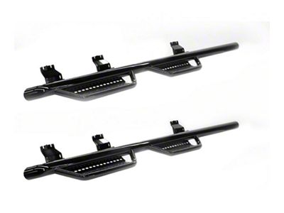 Ranch Hand Legend Series 4-Step Wheel to Wheel Side Step Bars; Gloss Black (17-19 6.6L Duramax Silverado 2500 HD Double Cab w/ 6.50-Foot Standard Box)