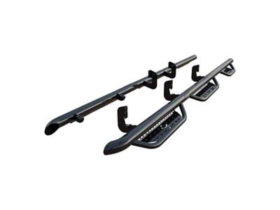 Ranch Hand Legend Series 6-Step Wheel to Wheel Side Step Bars; Gloss Black (07-19 Silverado 3500 HD Crew Cab w/ 8-Foot Long Box)