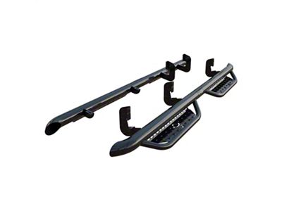 Ranch Hand Legend Series Cab Length Side Step Bars; Gloss Black (07-19 Silverado 3500 HD Crew Cab)