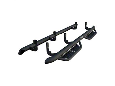 Ranch Hand Midnight Series Cab Length Side Step Bars; Matte Black (20-25 Silverado 3500 HD Crew Cab)