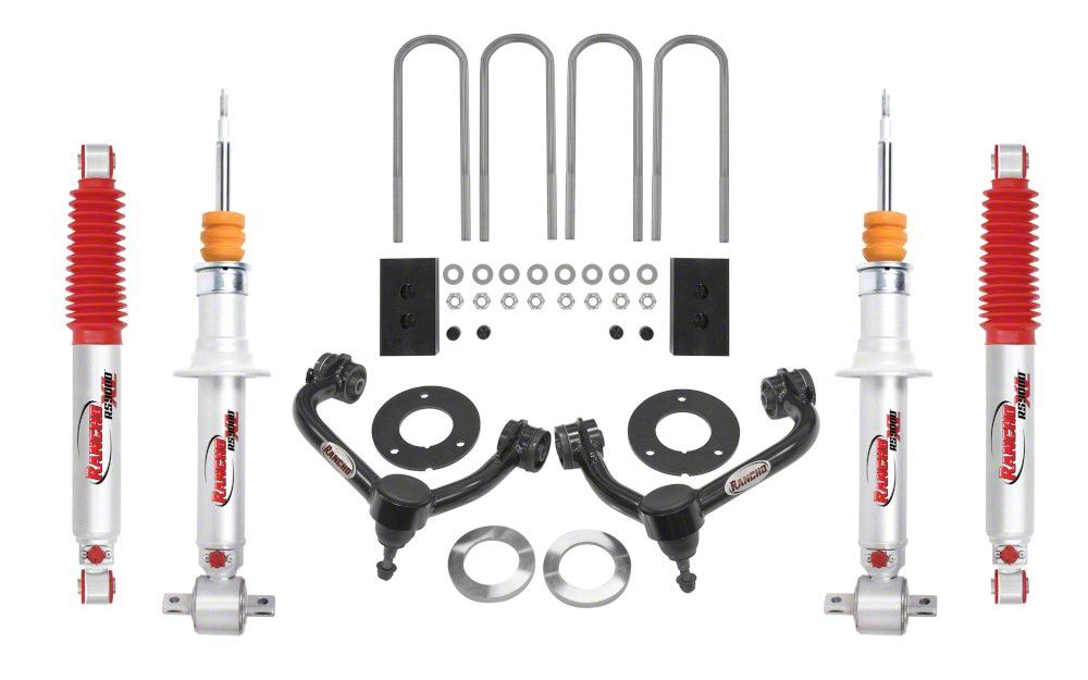 Rancho 3-Inch Suspension Lift Kit with RS9000XL Shocks (21-24 4WD F-150 SuperCab, SuperCrew w/o CCD System, Excluding Raptor)