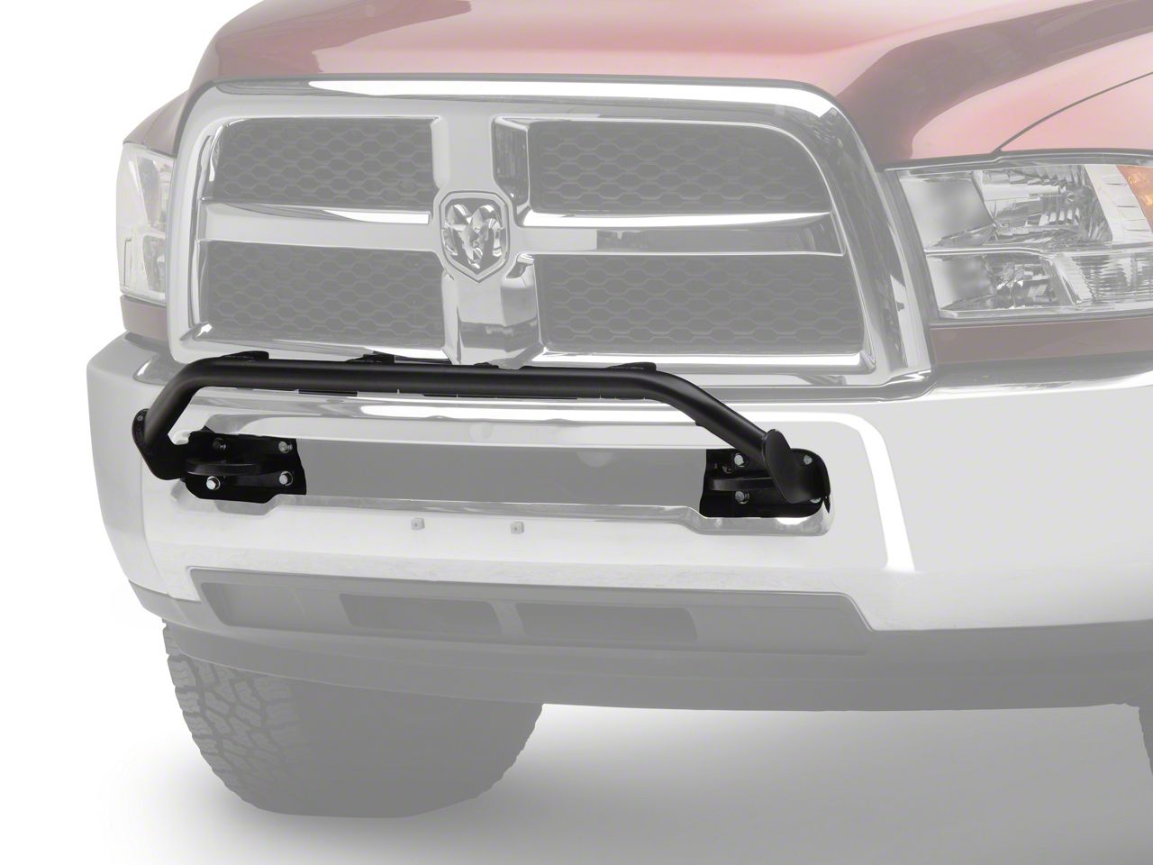 Front Bumper Bracket Mount Kit For Dodge Ram 2500 3500 2010-2018 – Black Powder-Coated Steel