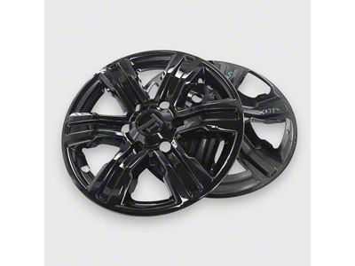 17-Inch Chrome Delete Wheel Skins; Gloss Black (19-23 Ranger XL)