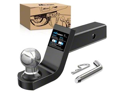 2-Inch Receiver Fusion Hitch Ball Mount with 2-Inch Ball; 4-Inch Drop