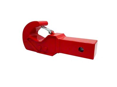 Royal Hooks 2-Inch Receiver Hitch Tow Hook; Red (Universal; Some Adaptation May Be Required)
