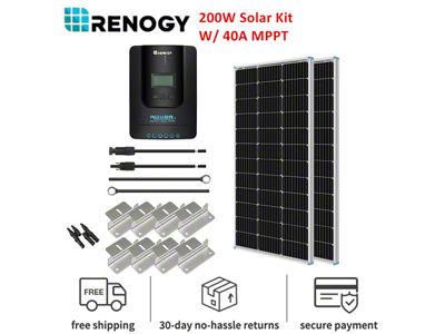 200 Watt 12V Solar Starter Kit with MPPT Charge Controller