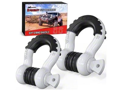 3/4-Inch D-Ring Shackles; White