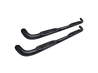 3-Inch Round Side Step Bars; Black (19-25 Ranger SuperCrew)