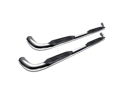 3-Inch Round Side Step Bars; Polished (19-25 Ranger SuperCrew)