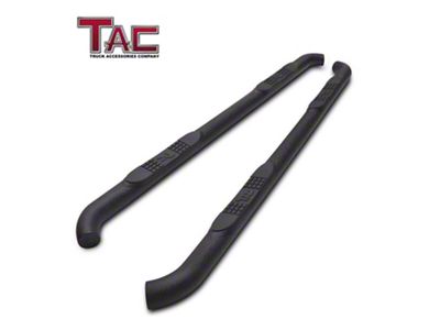3-Inch Round Side Step Bars; Textured Black (19-23 Ranger SuperCrew)