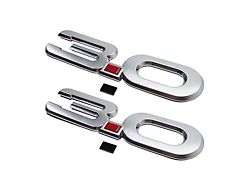 3.0 Fender Emblems; Silver (24-26 Ranger Raptor)