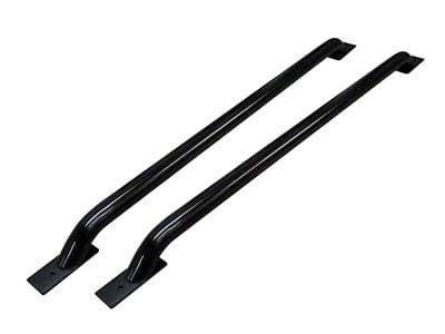 Go Rhino 41-Inch Truck Bed Rails with Base Plates; Black (Universal; Some Adaptation May Be Required)