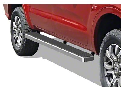 5-Inch iStep SS Running Boards; Hairline Silver (19-24 Ranger SuperCrew)