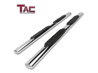 5-Inch Oval Side Step Bars; Stainless Steel (19-23 Ranger SuperCab)