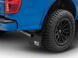 REK-mesh X Merica Universal Offset Standard 12-Inch Wide Mud Flaps with White Logo; Front or Rear (Universal; Some Adaptation May Be Required)