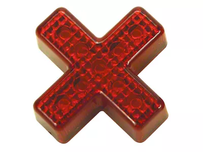9-Diode LED X-Shaped Lights; Red (Universal; Some Adaptation May Be Required)