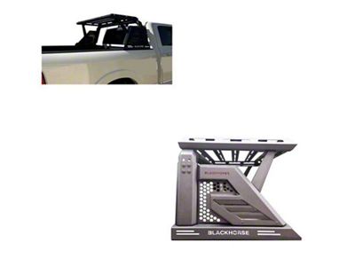 Armour II Roll Bar with Basket; Black (19-25 Ranger)