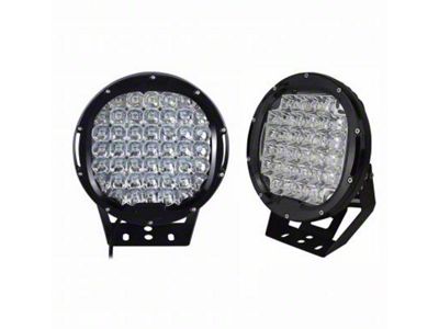 Armour II Roll Bar Basket Kit with 9-Inch Black Round Flood LED Lights; Black (19-25 Ranger)